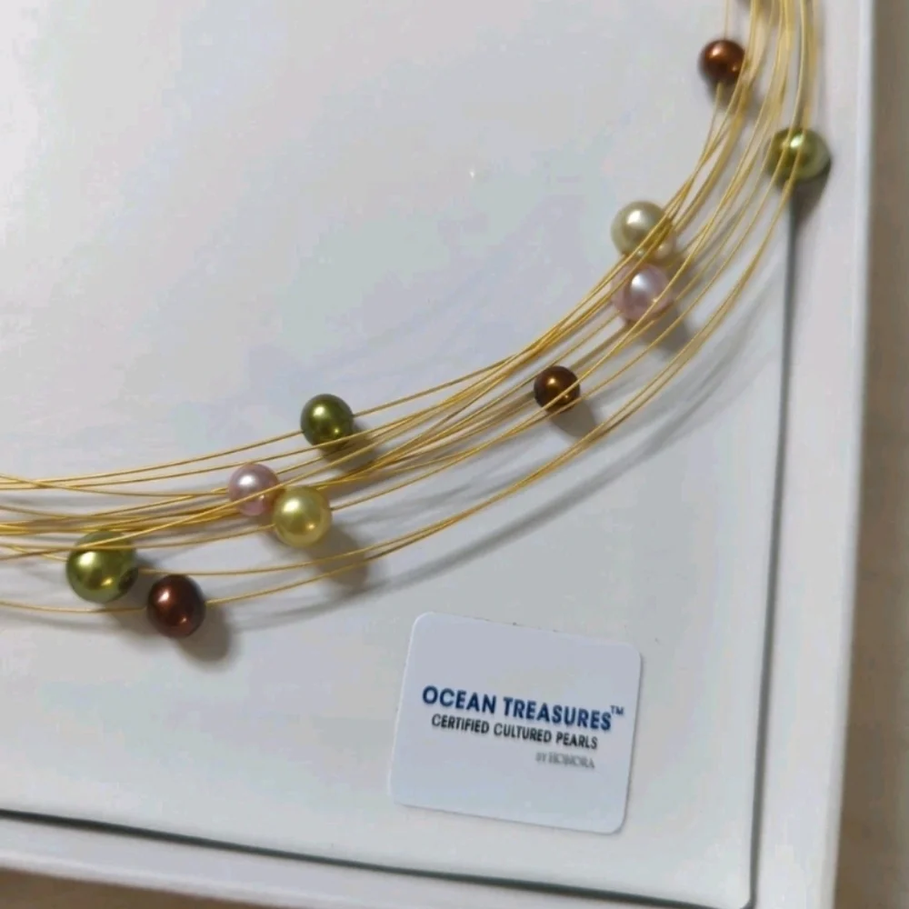 Ocean Treasures Certified Cultured Pearls by Honora Multi-Strand Sterling Silver - Picture 5 of 8